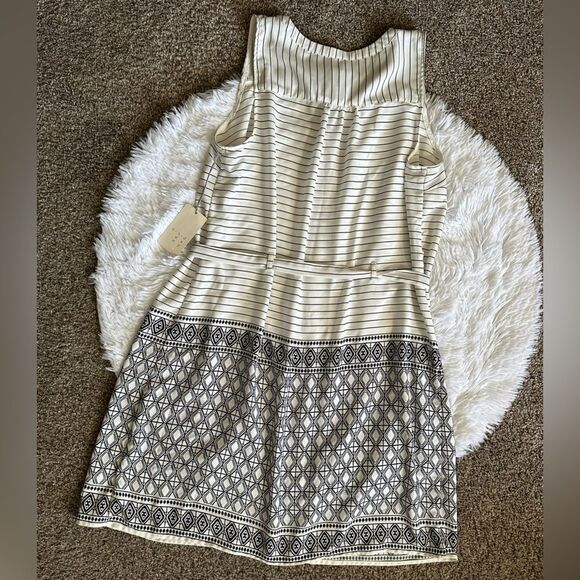 A new day Button Front Tank Dress Striped Belted New Womens Size XL - Picture 2 of 10